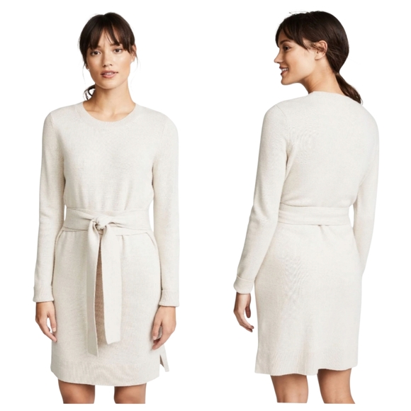 Club Monaco Dresses & Skirts - Club Monaco REMLEE SWEATER DRESS SAND HEATHER Size Small Wool Cashmere Blend.